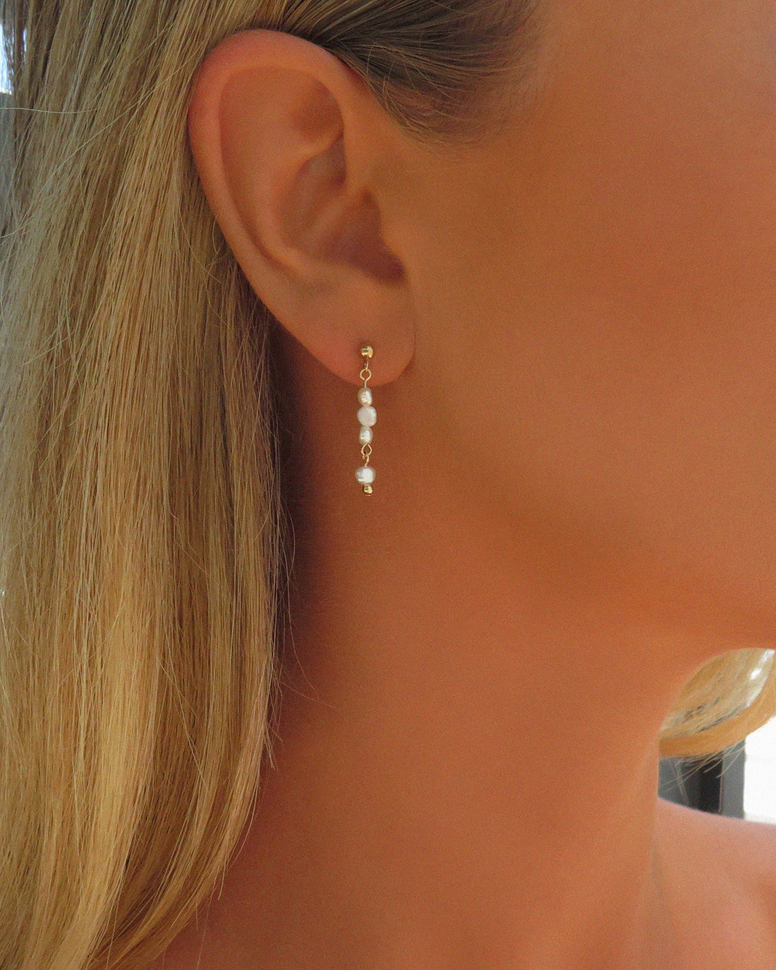 Freshwater Pearl Stack Stud Earrings