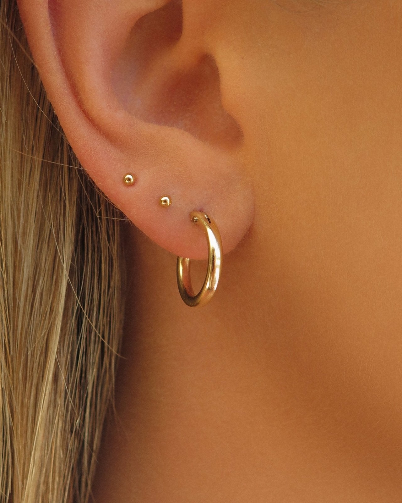 CLASSIC STUD EARRINGS- 14k Gold - The Littl - 14k Yellow Gold Fill - 3mm