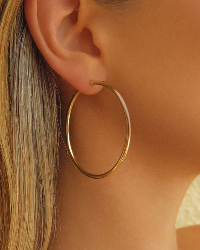 Large Hoop Earrings - 14k Gold-Filled - Waterproof & Tarnish-Resistant | The Littl