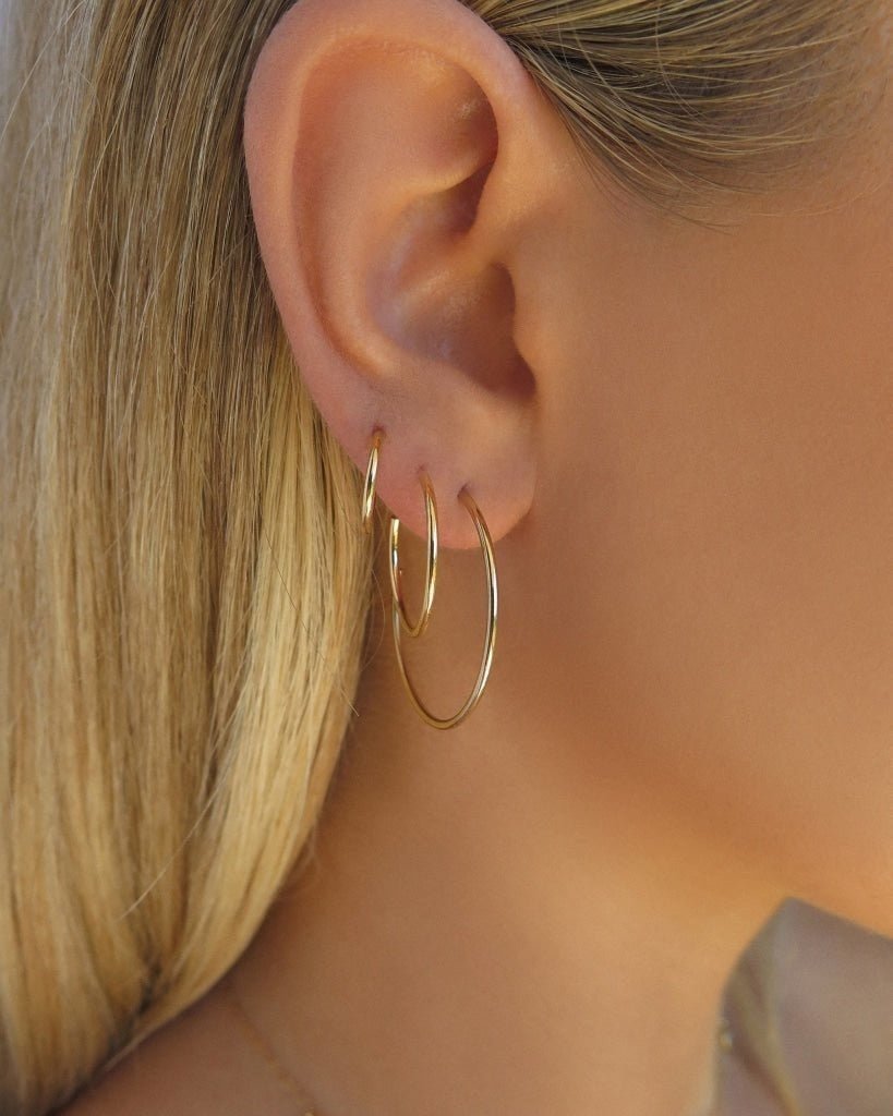 Pearl Hoop Earrings - 14k Gold-Filled - Everyday Waterproof | The Littl