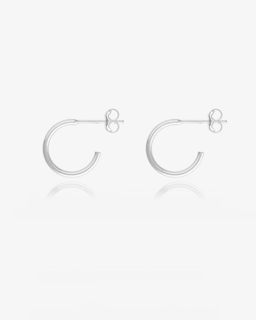 12mm Open Hoop Stud Earrings in Sterling Silver, yours free with a $99 order