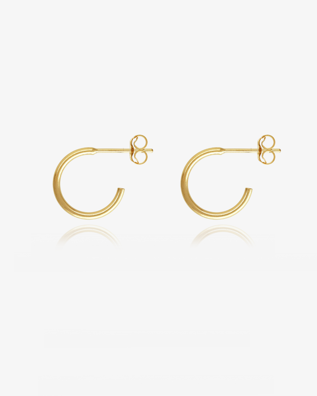 12mm Open Hoop Stud Earrings 12mm - 14k Gold-Filled | The Littl
