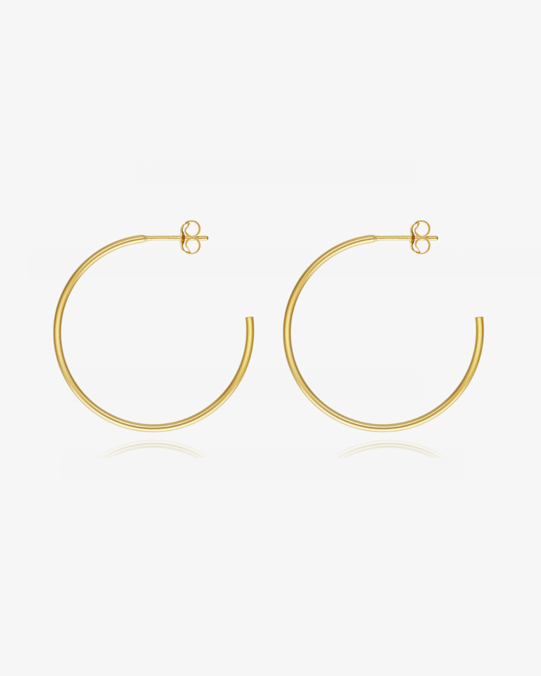 30mm Open Hoop Stud Earrings 30mm - 14k Gold-Filled | The Littl