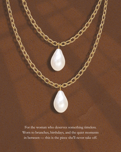 Large Freshwater Pearl Necklace - 14k Gold-Filled - Australian Jewellery | The Littl