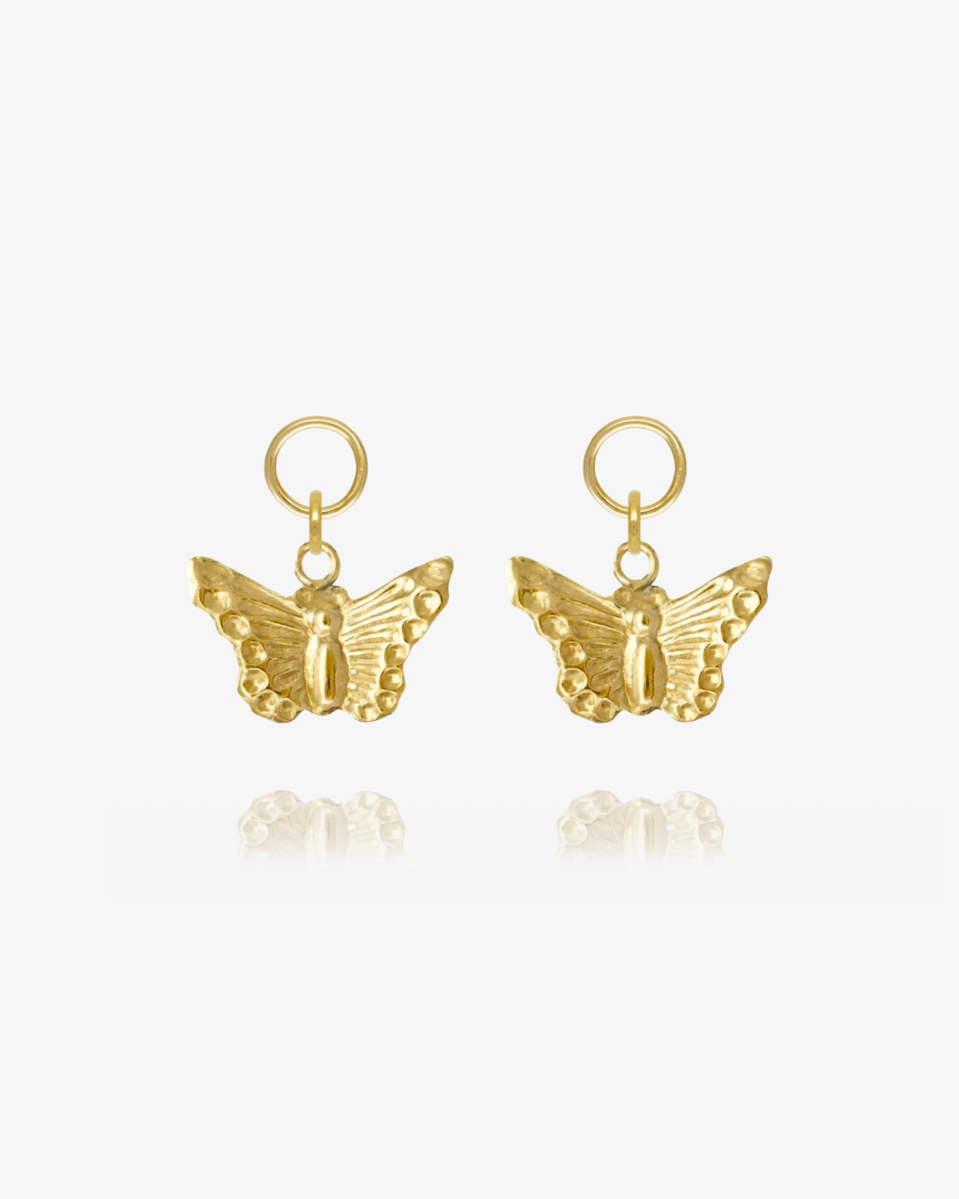 Butterfly Hoop Earring Charms - 14k Gold-Filled - pair | The Littl