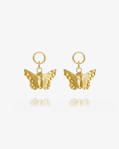 Butterfly Hoop Earring Charms - 14k Gold-Filled - pair | The Littl