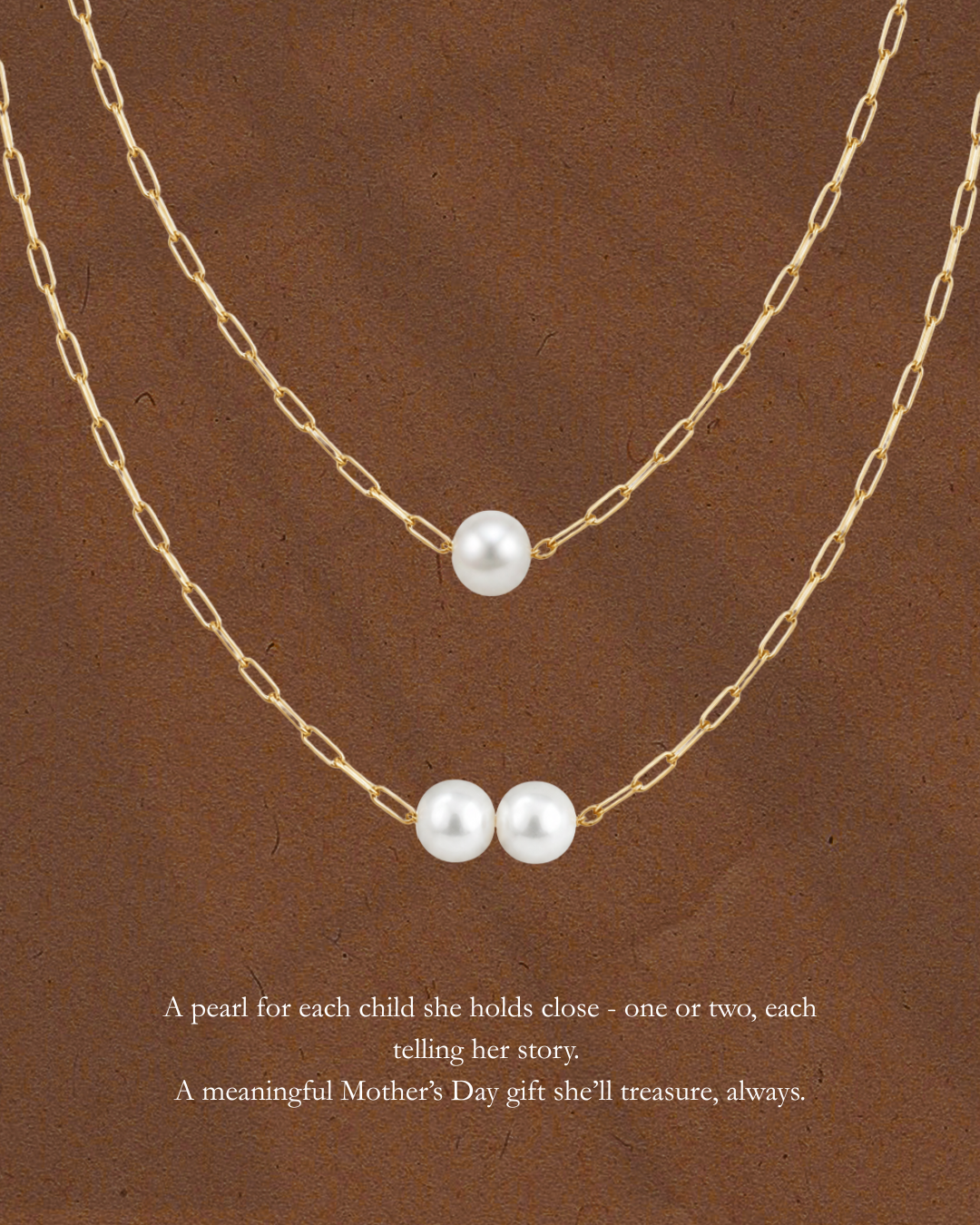 Double Freshwater Pearl Paperclip Necklace lifestyle - 14k Gold Fill - tarnish-resistant