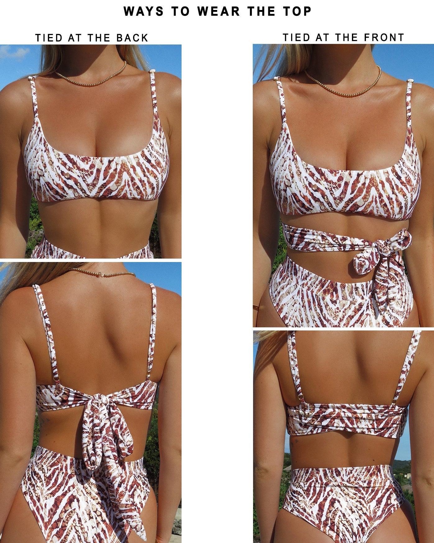 Passionate Bikini Top - Snake - Detail | The Littl