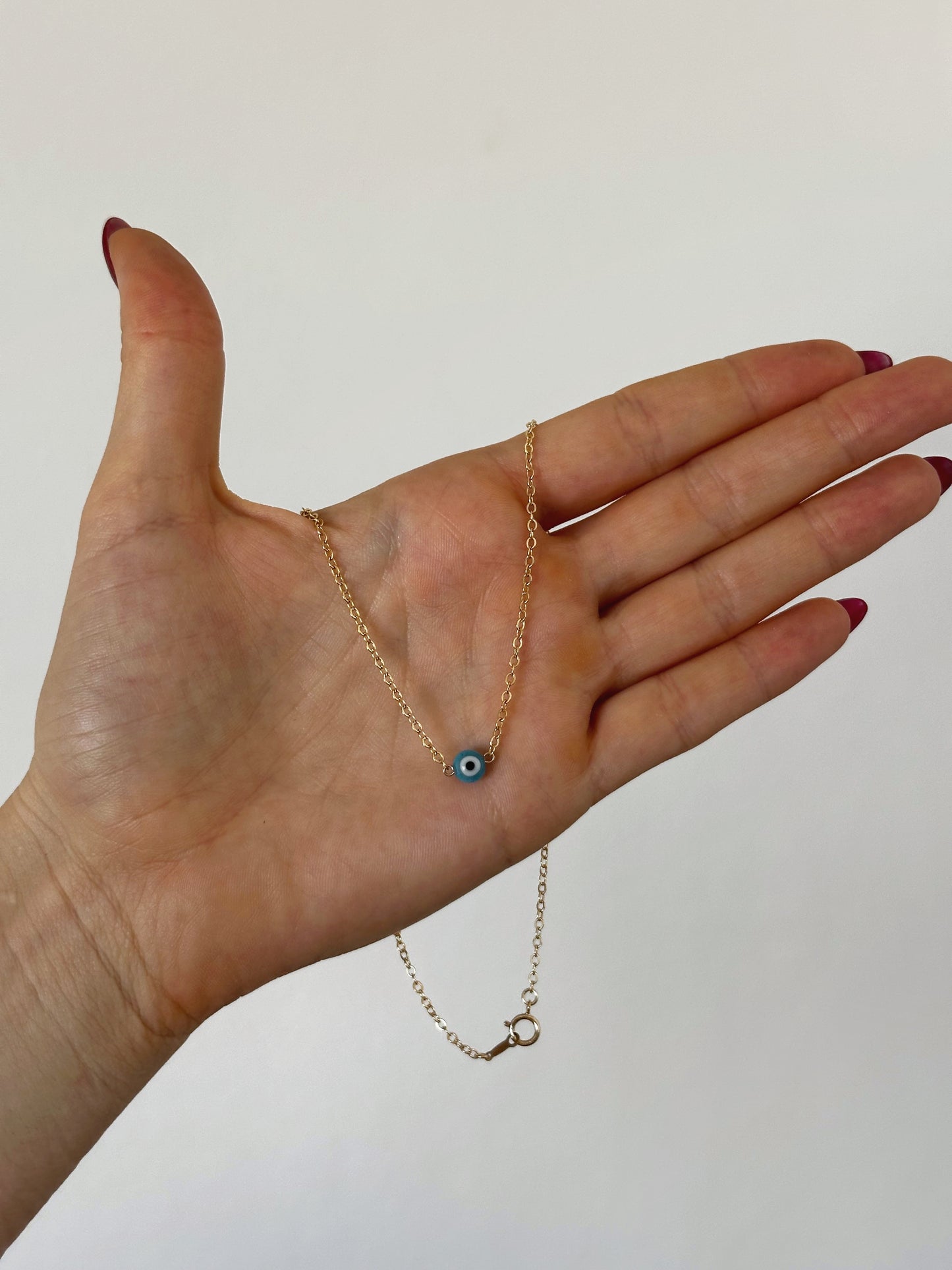 Evil Eye Necklace - 14k Yellow Gold Fill - The Littl | Waterproof Gold Jewellery Australia