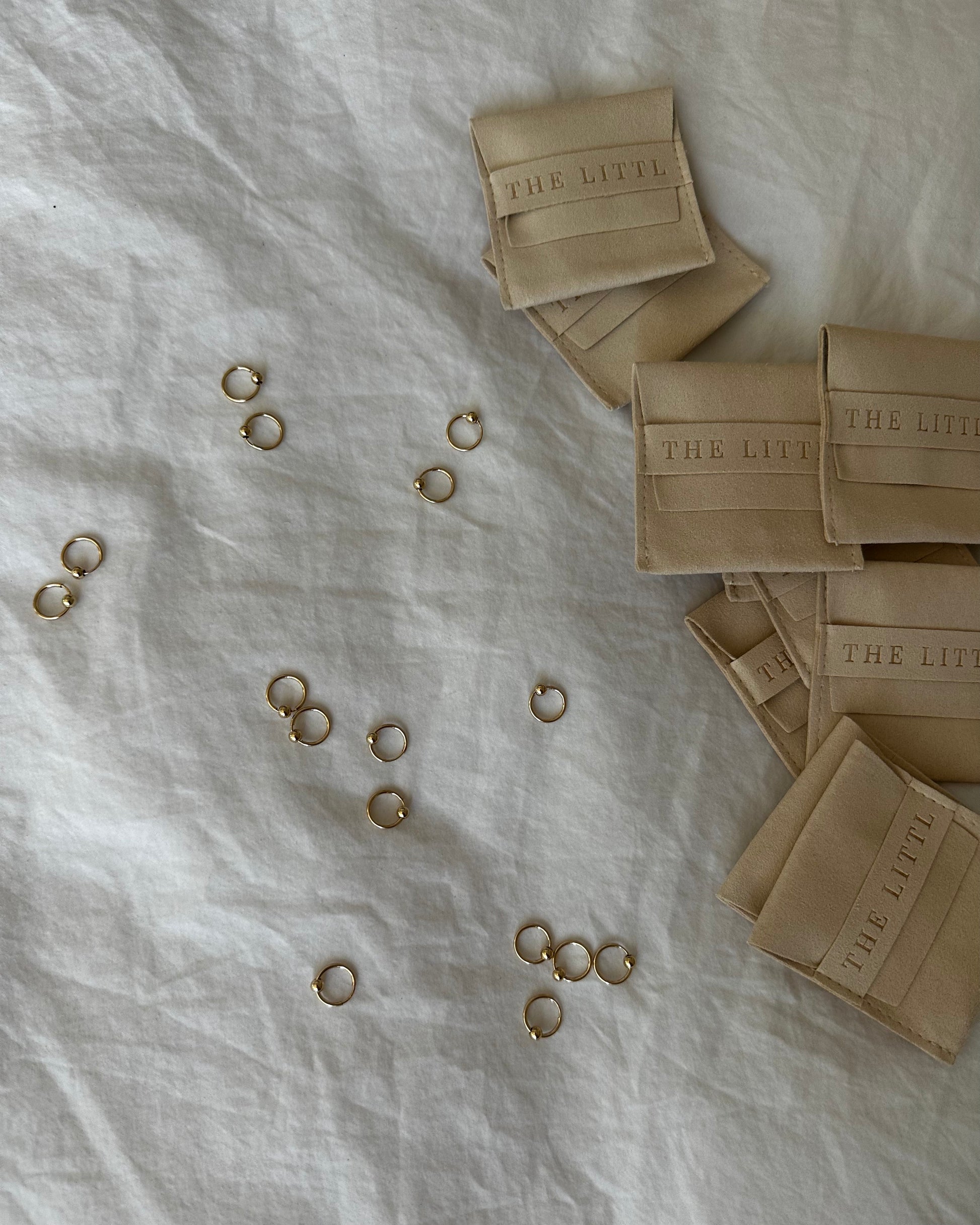 Sleeper Bead Hoop Earrings - Everyday Earrings - 14k Gold-Filled | The Littl Australia