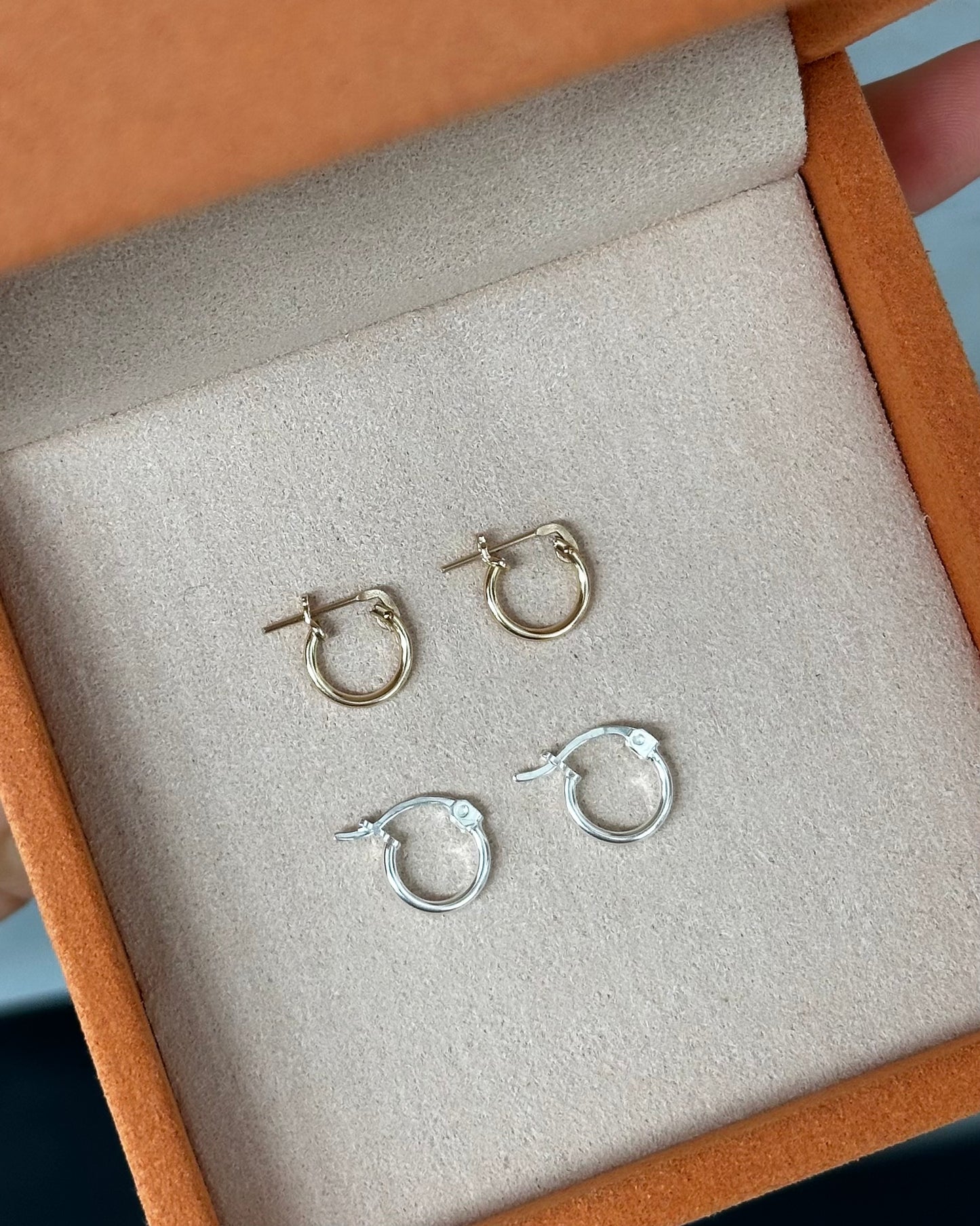 Small Hoop Earrings - Sterling Silver