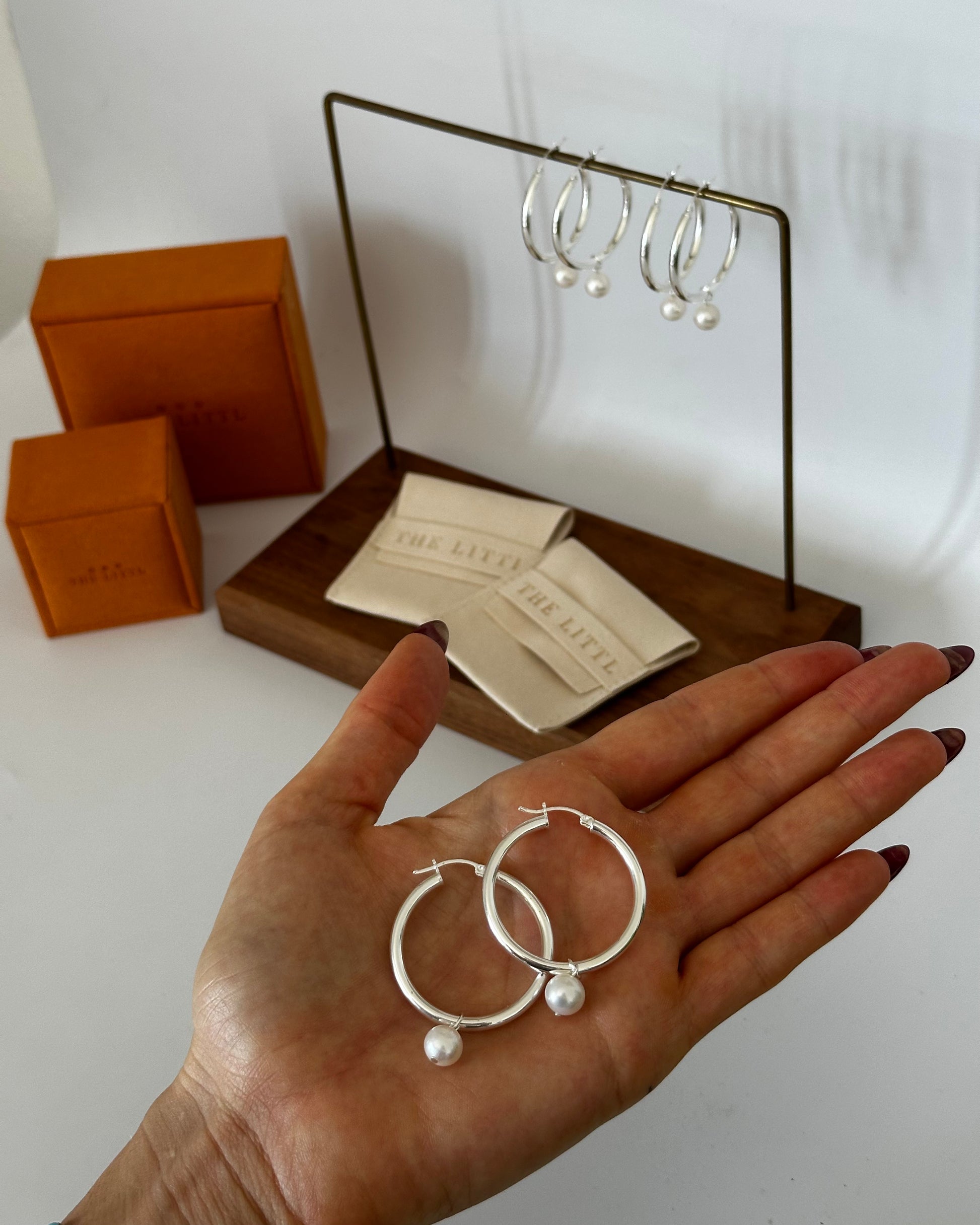 Freshwater Pearl Hoop Earrings - Sterling Silver - Waterproof & Tarnish-Resistant | The Littl