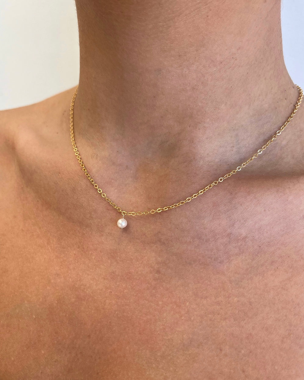 Freshwater Pearl Pendant Necklace - Everyday Necklaces - 14k Rose Gold-Filled | The Littl Australia