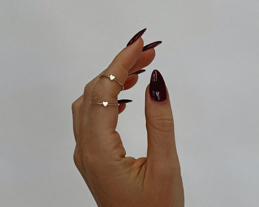 Mini Heart Ring - 14k Yellow Gold Fill