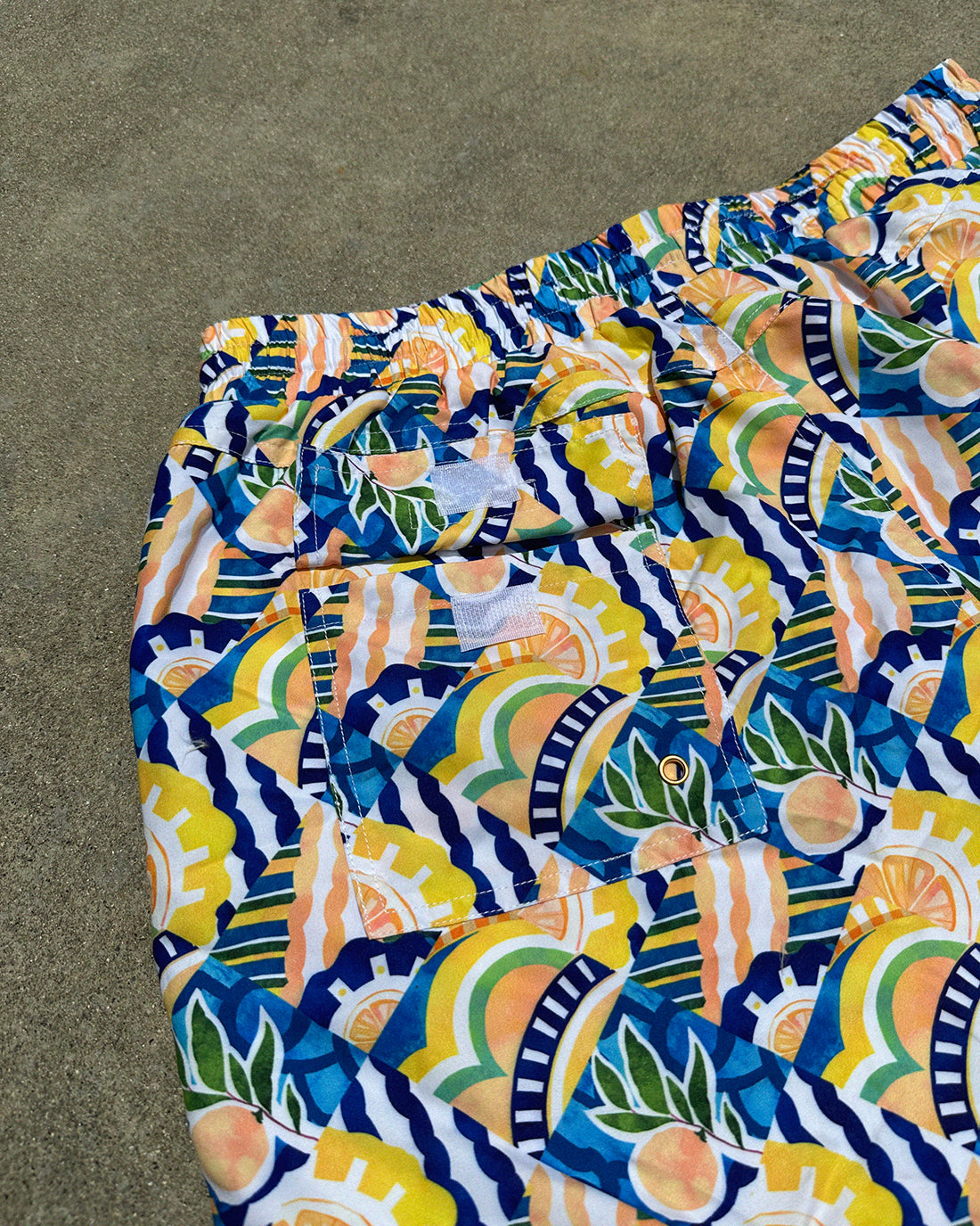 Swell Swim Shorts - Positano - Detail | The Littl