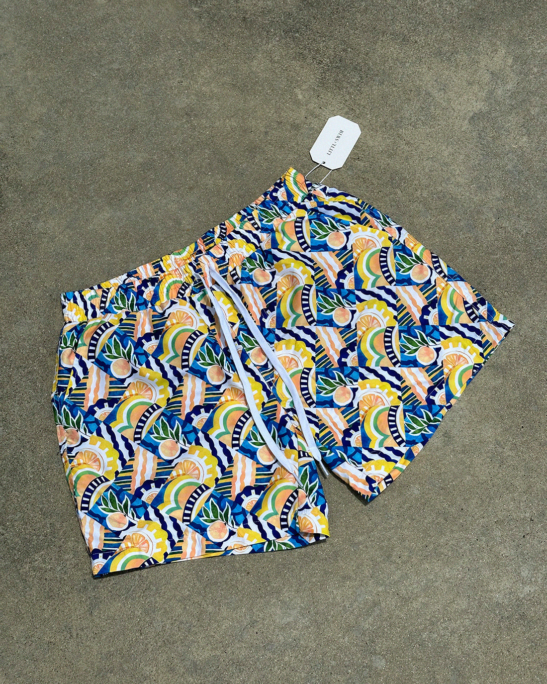 Swell Swim Shorts - Positano - Detail | The Littl