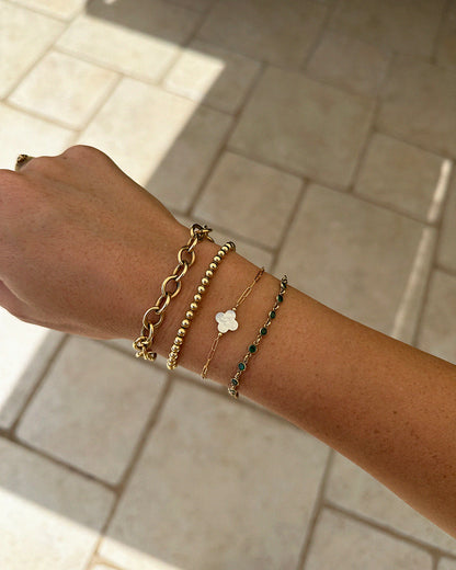 Large Beaded Bracelet - 14k Rose Gold-Filled - Detail | The Littl