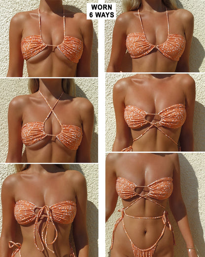 Ambitious Bikini Top - Tangerine - Styled | The Littl
