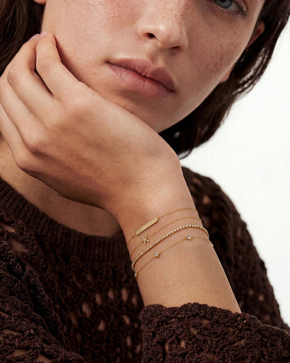 PRE-ORDER: Birthstone Bezel Bracelet - 14k Solid Gold