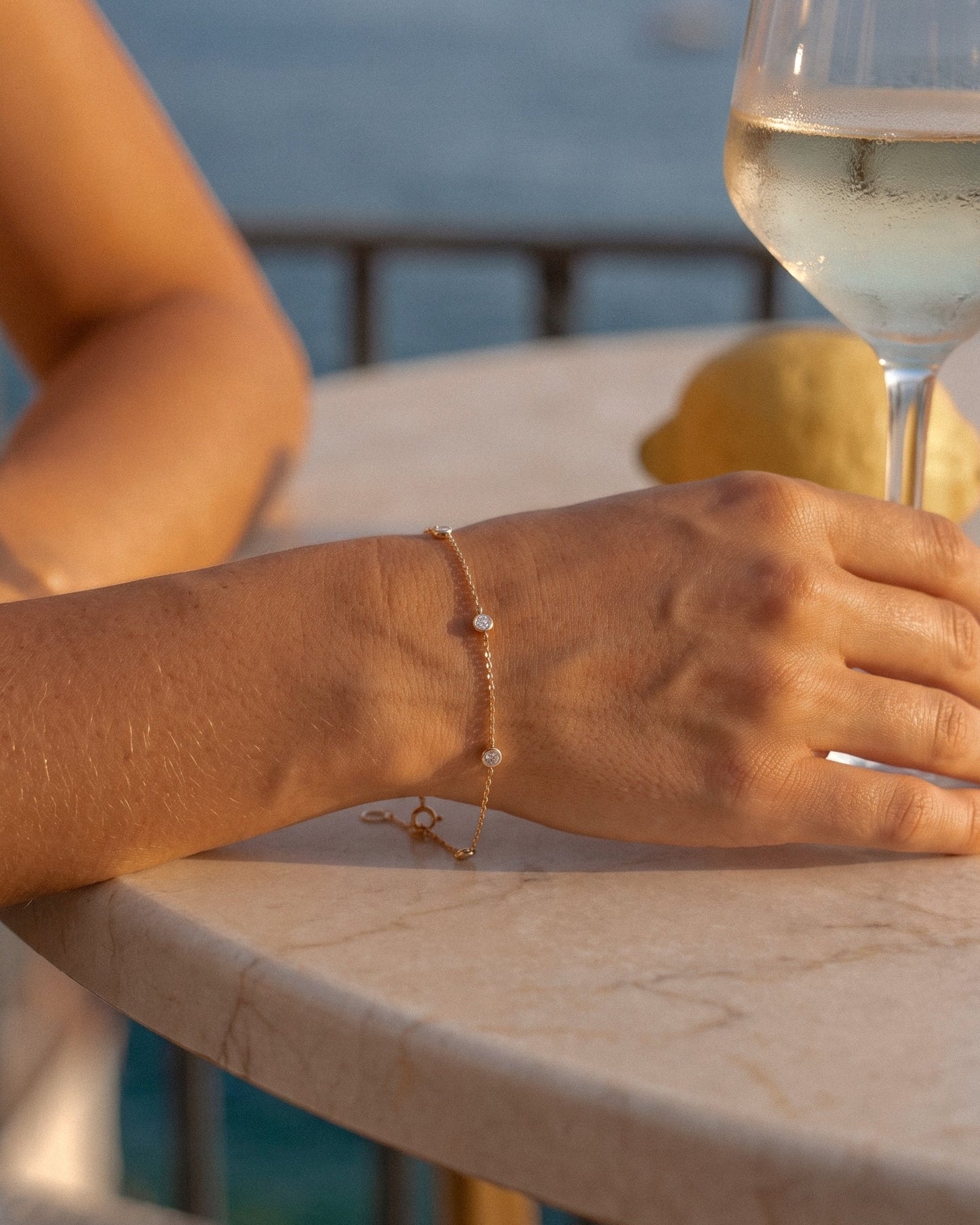 PRE-ORDER: Birthstone Bezel Bracelet - 14k Solid Gold