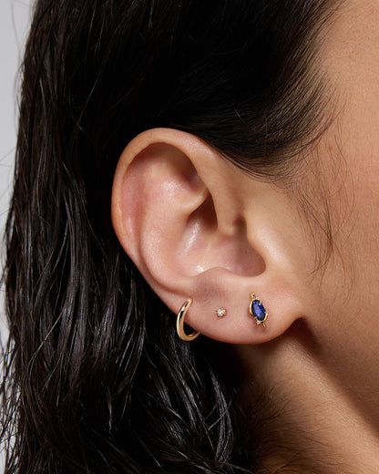 PRE-ORDER: Classic Round Diamond Flatback Piercing - 14k Solid Gold