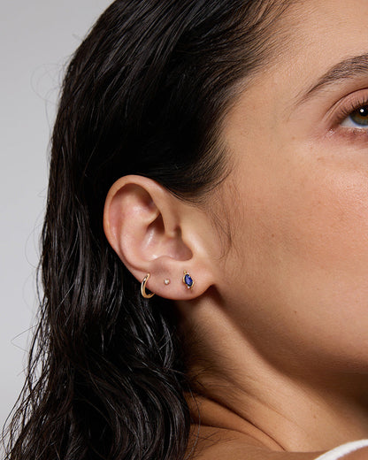 PRE-ORDER: Classic Round Diamond Flatback Piercing - 14k Solid Gold