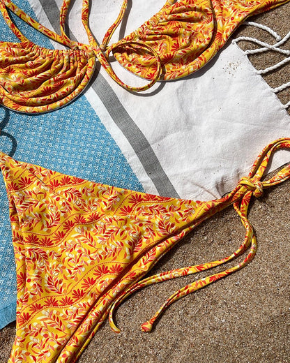 Decadent Bikini Top - Spicy Olive - Styled | The Littl Australia