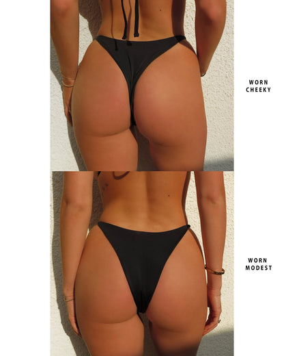 Driven Bikini Bottom - Nero - Worn | The Littl