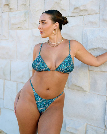 Driven Bikini Top - Teal Olive - Styled | The Littl Australia