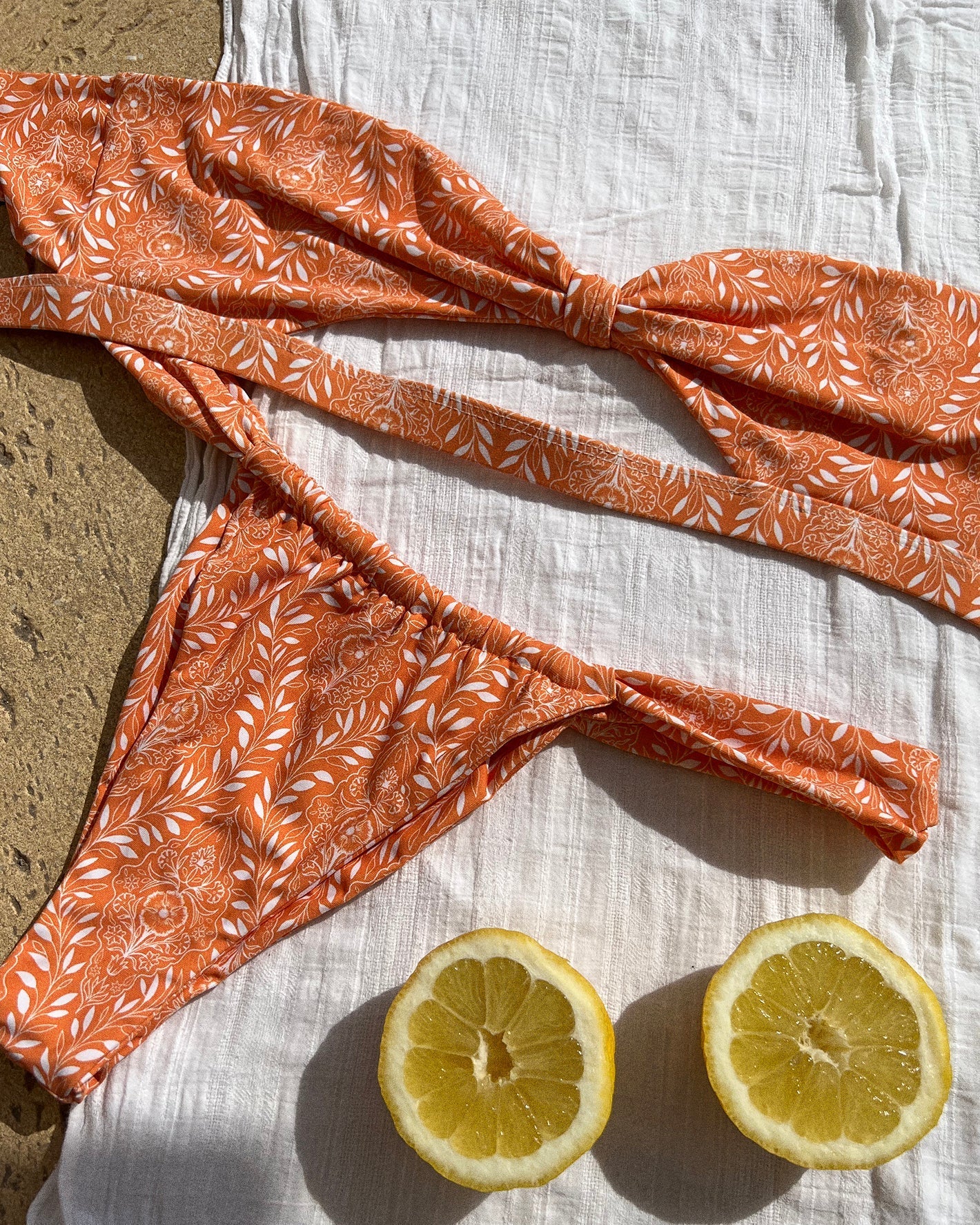Fierce Bikini Top - Tangerine - Gift Ready - Waterproof | The Littl