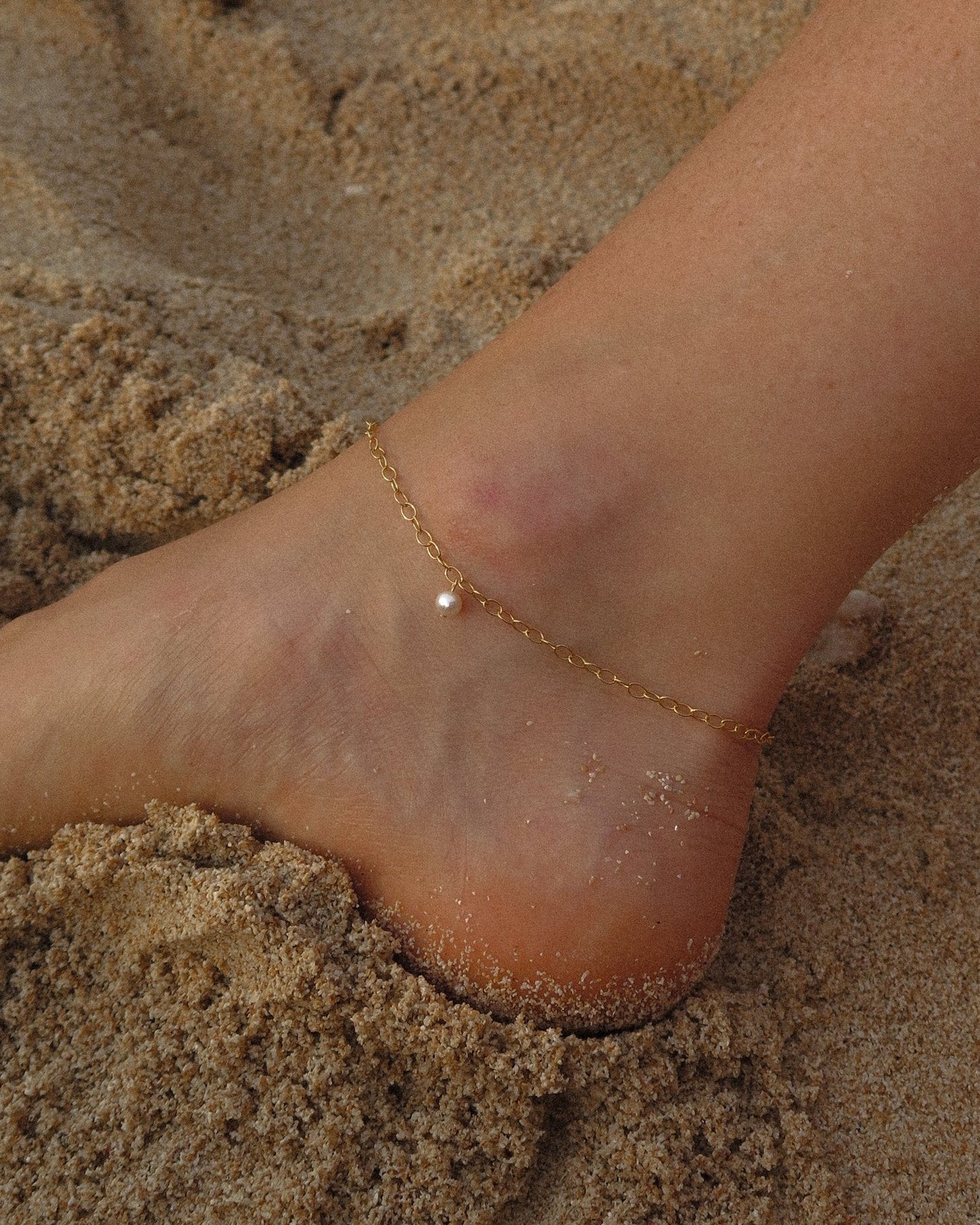 Freshwater Pearl Chain Anklet - 14k Gold-Filled | Waterproof & Tarnish-Resistant | The Littl