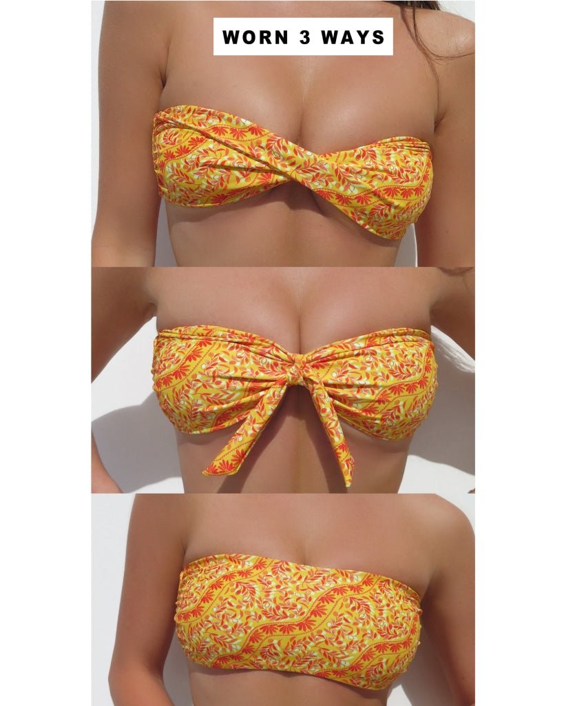 Grace Bikini Top - Spicy Olive - Gift Ready - Waterproof | The Littl