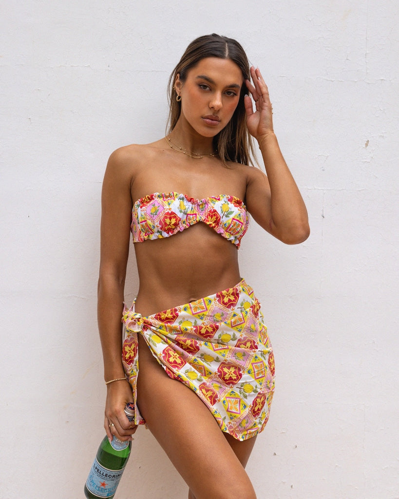 Magnetic Bikini Top - Limoncello - Worn - Waterproof | The Littl