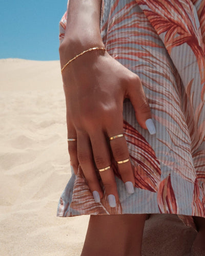BAR CHAIN BRACELET - The Littl - 14k Yellow Gold Fill - 16cm