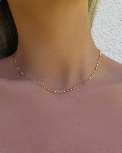 Bead Chain Necklace - 14k Gold-Filled - Waterproof & Tarnish-Resistant | The Littl