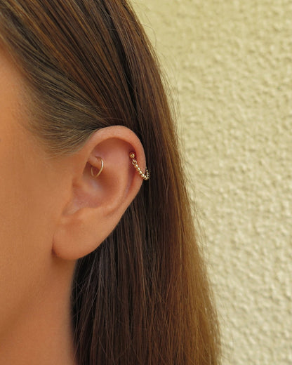 Beaded Helix Piercing - 14k Rose Gold-Filled - Hypoallergenic & Waterproof | The Littl