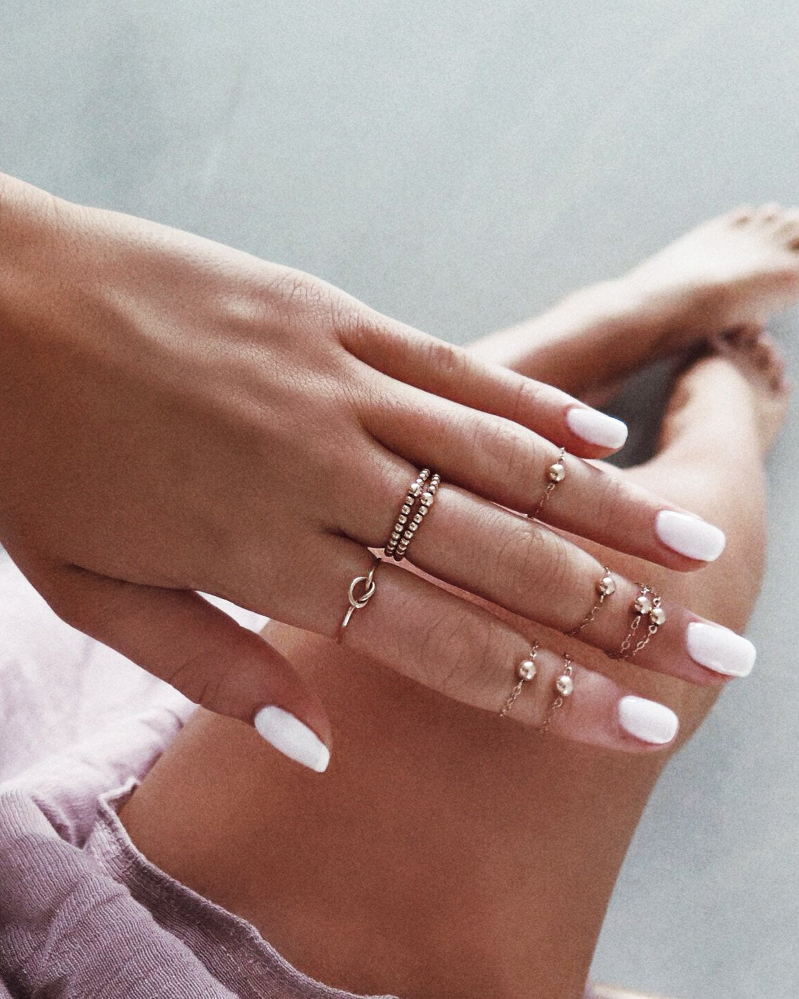 Beaded Pearl Ring - 14k Rose Gold-Filled - Everyday Waterproof | The Littl