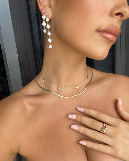 Beaded Ring With Freshwater Pearl - 14k Gold-Filled - Worn - Waterproof | The Littl