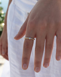 Beaded Ring With Freshwater Pearl - 14k Gold-Filled - Waterproof & Tarnish-Resistant | The Littl