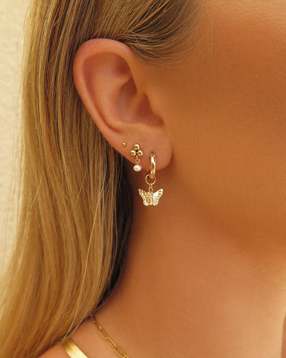 Thick Hoop Earrings Gold - 14k Gold-Filled | The Littl Australia