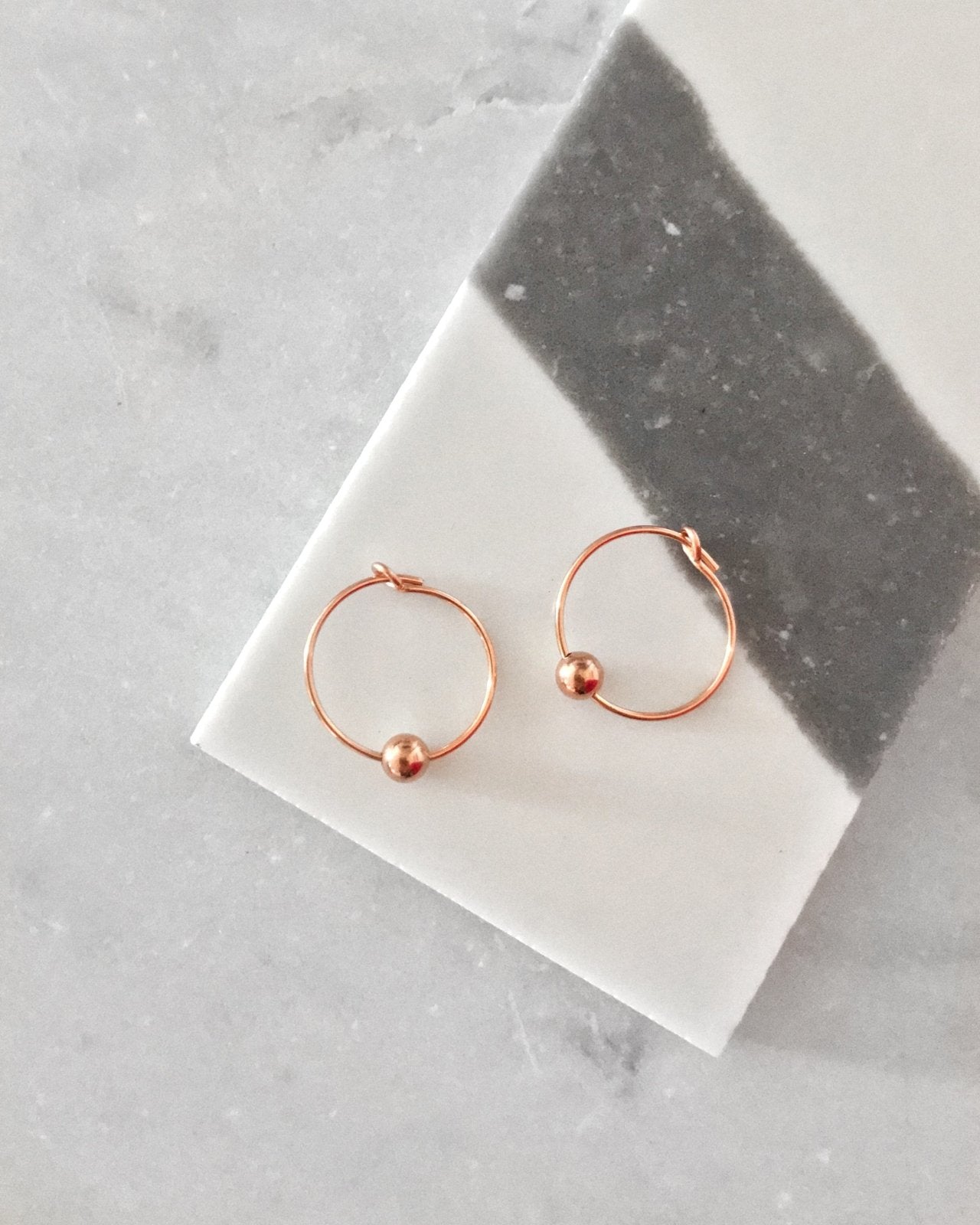Classic Hoop Earrings - Everyday Earrings - 14k Rose Gold-Filled | The Littl Australia