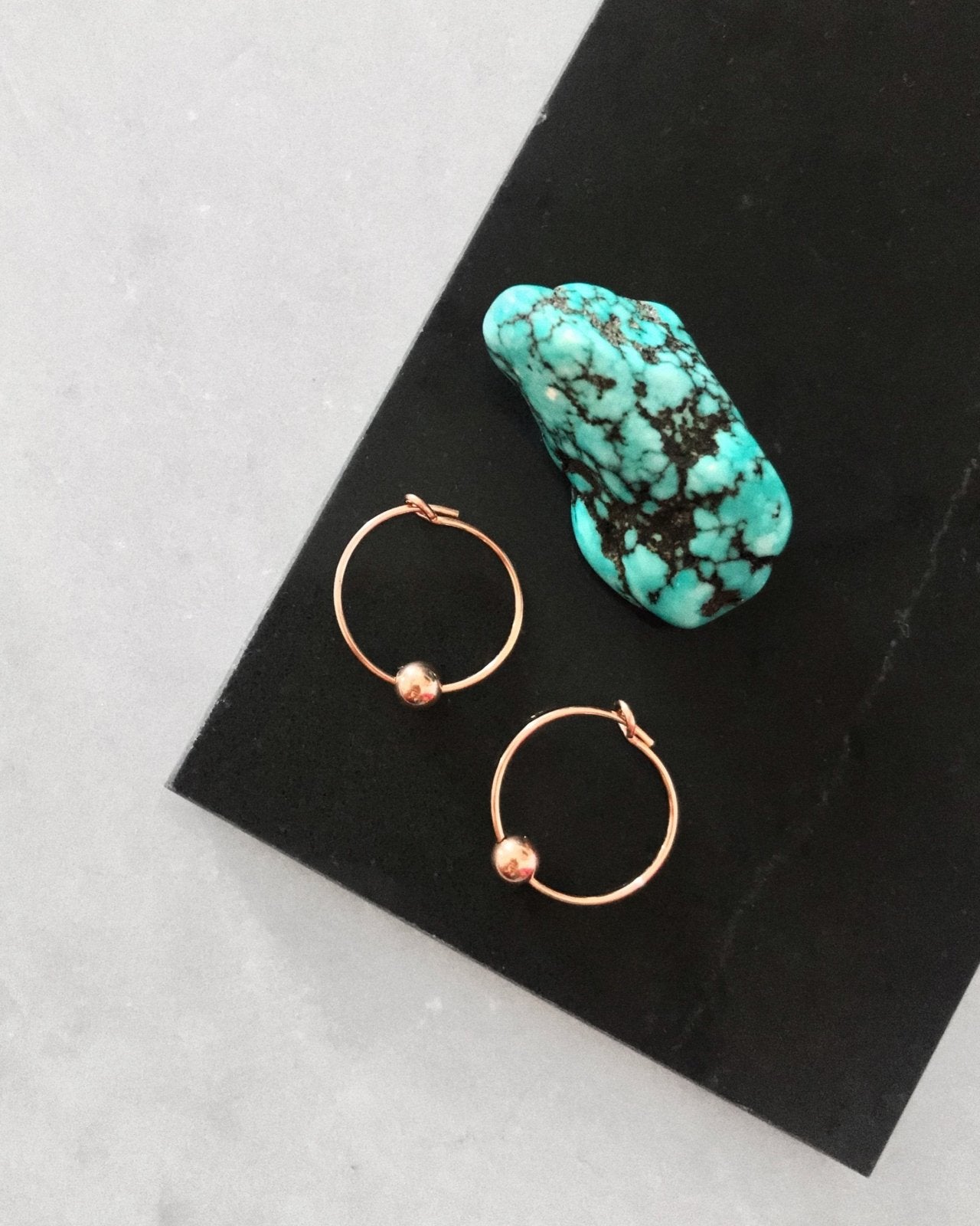 Sterling Silver Hoop Earrings - 14k Rose Gold-Filled - Waterproof & Tarnish-Resistant | The Littl
