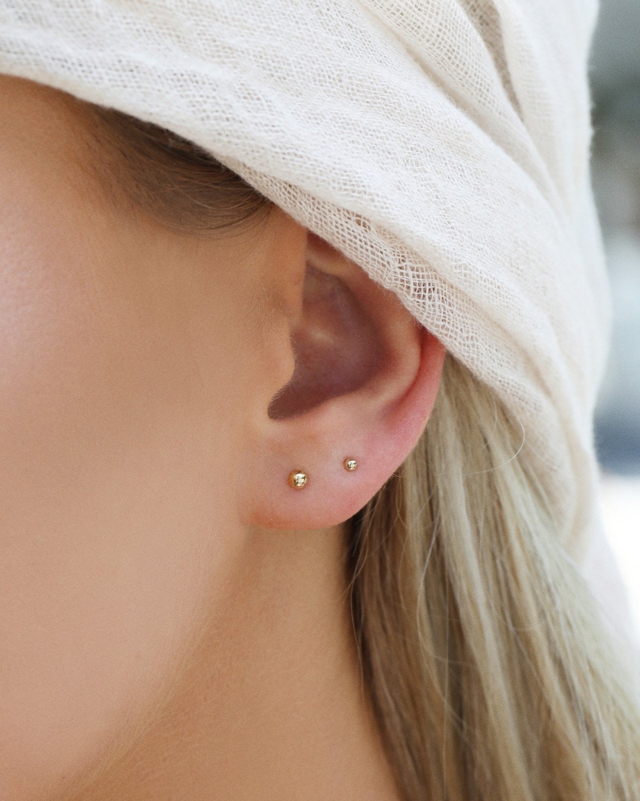 CLASSIC STUD EARRINGS- 14k Gold - The Littl - 14k Yellow Gold Fill - 3mm