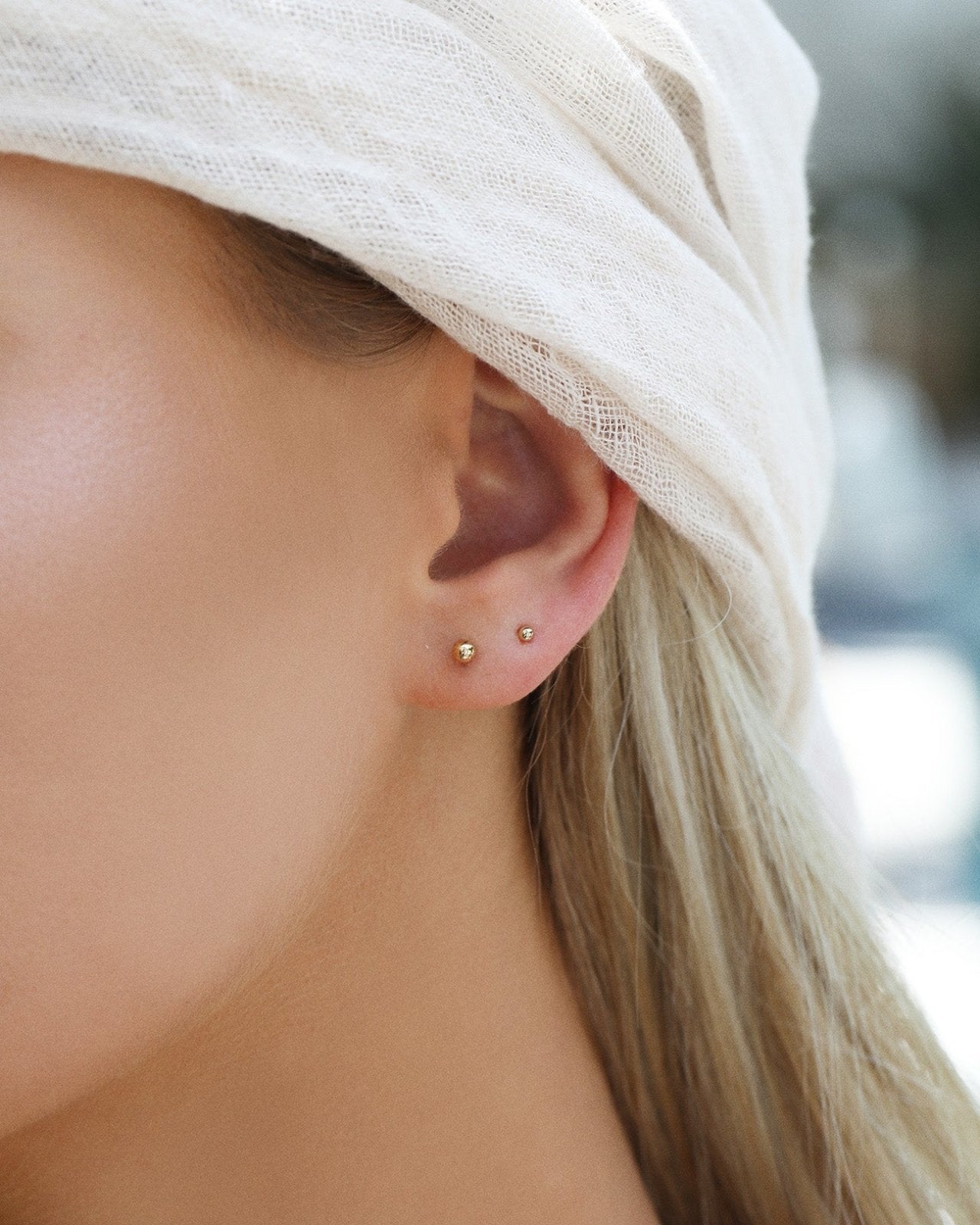 CLASSIC STUD EARRINGS- 14k Gold - The Littl - 14k Yellow Gold Fill - 3mm