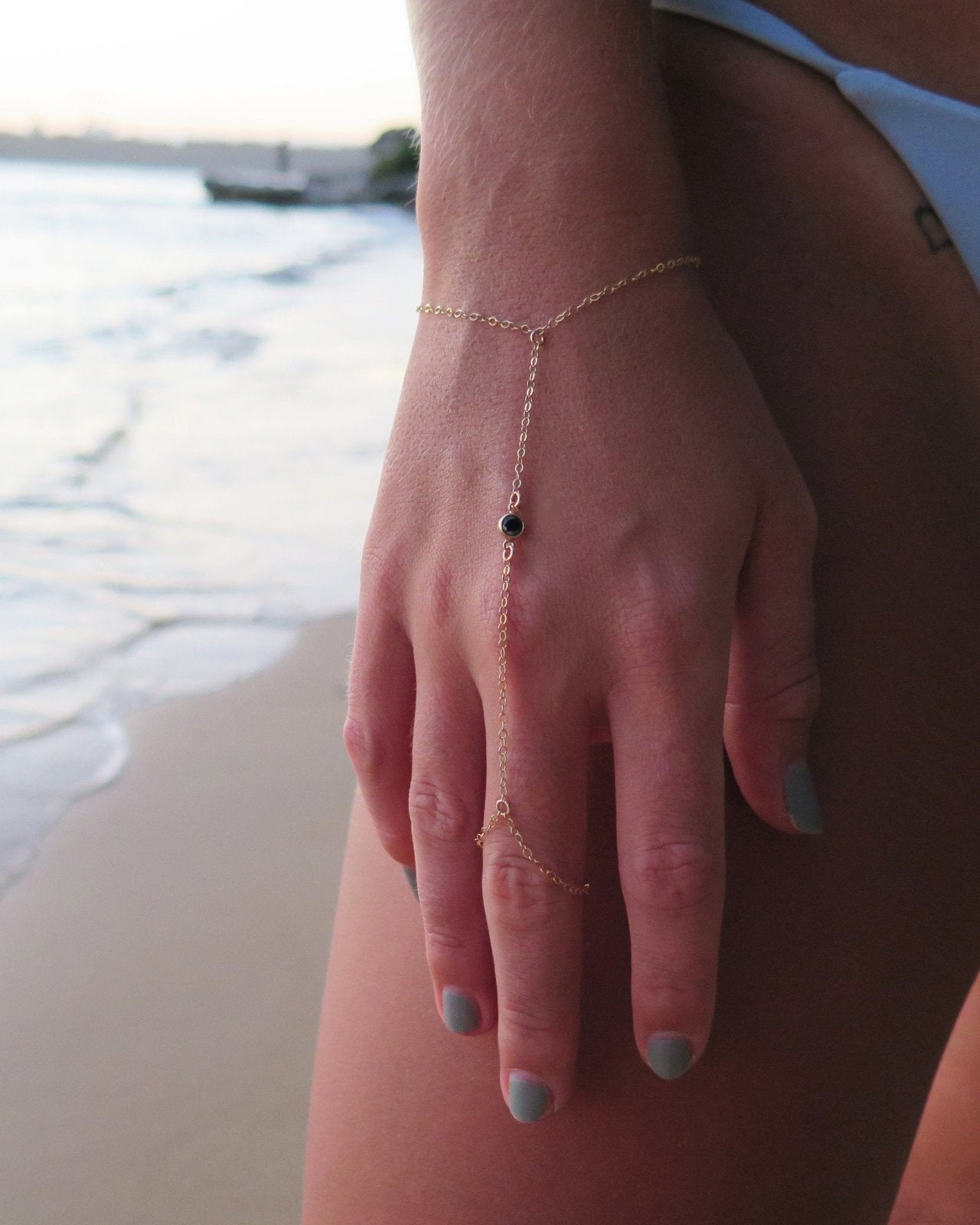 CZ HAND-CHAIN - The Littl - 14k Yellow Gold Fill - 16cm