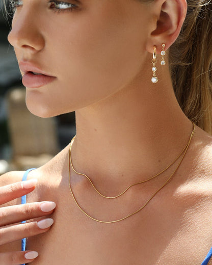 Thick Gold Hoop Earrings - 14k Gold-Filled - Hypoallergenic & Waterproof | The Littl