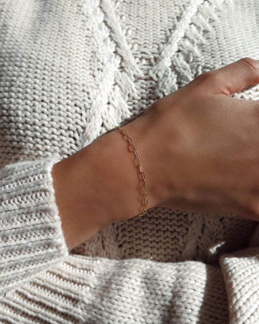 DRAWN CABLE BRACELET - The Littl - Sterling Silver - 16cm