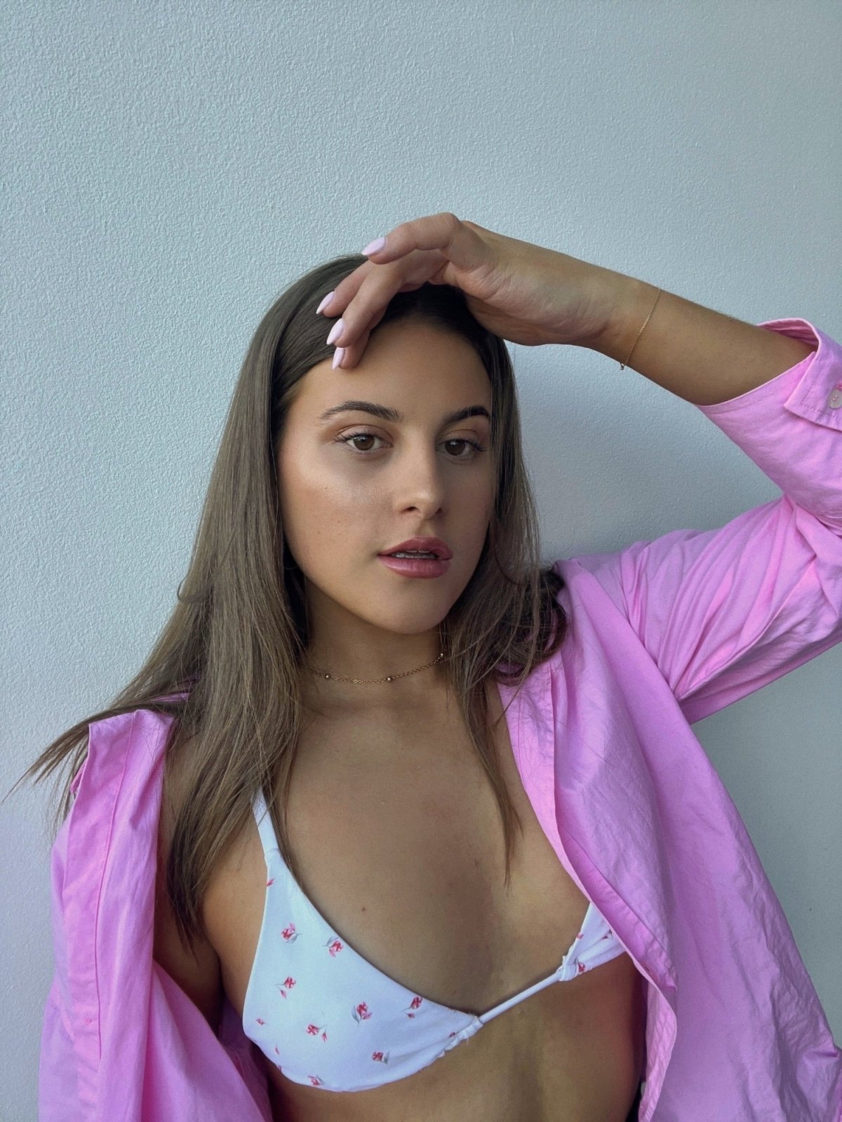 FIVE BEAD NECKLACE- 14k Gold - The Littl - 14k Yellow Gold Fill - 37cm (choker)