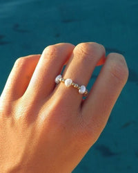 Freshwater Pearl Beaded Mix Ring - 14k Gold-Filled - Waterproof & Tarnish-Resistant | The Littl