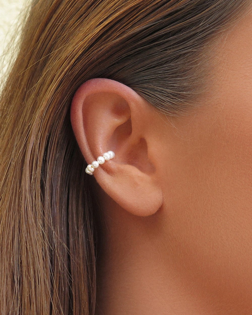 FRESHWATER PEARL CUFF - The Littl - 14k Yellow Gold Fill - Earrings